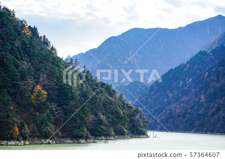 Takase dam, looking out on the Mt. 57364607