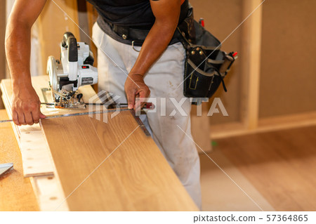 Carpenter's work Warm floor Floor construction Renovation 57364865