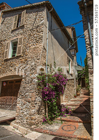 View of alley with houses in Haut-de-Cagnes 57369719