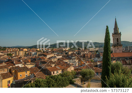 View of the Draguignan town on sunset View of the Draguignan town on sunset 57373127