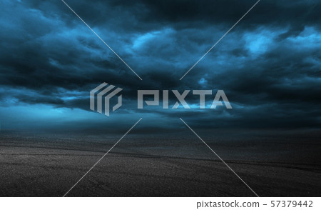 Asphalt road and storm sky cloud Asphalt road and storm sky cloud 57379442