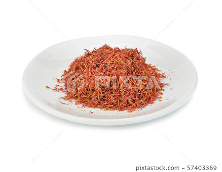 Dry yellow safflower isolated on white background Dry yellow safflower isolated on white background 57403369