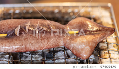 Squid, Bandit_Barbecue, BBQ, bbq, charcoal-grilled, grilled, bincho charcoal, seven wheels, camping, meal, squid grilled 57405429