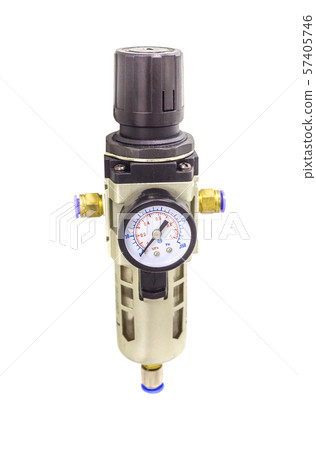 Meter air compressor isolated on white background 57405746