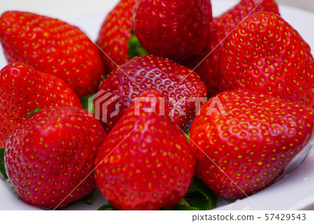 Red strawberry fruits at rural market Red strawberry fruits at rural market 57429543