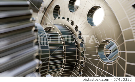 Futuristic gear mechanism 57430333