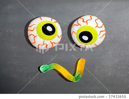 Halloween theme with eyeballs 57432650
