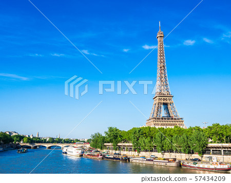 世界遺產巴黎塞納河埃菲爾鐵塔 57434209