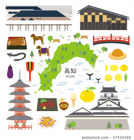高知縣特產觀光插圖集 57434388
