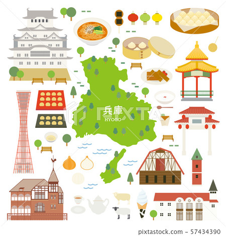 兵庫縣特產觀光插圖集 57434390