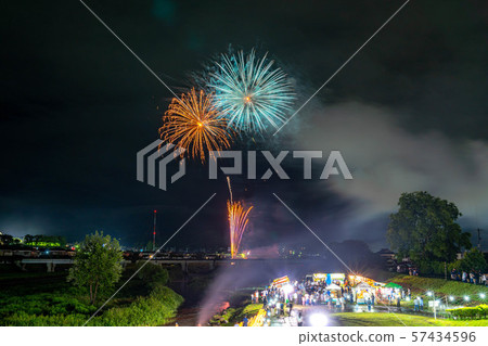 Fireworks, Ofunato City, Lantern Flow [Iwate Prefecture] 57434596