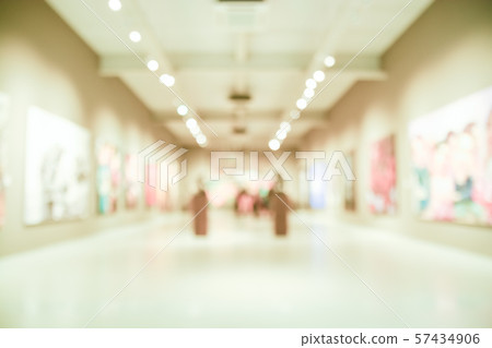 Blur image of lobby of modern art center Museum Blur image of lobby of modern art center Museum 57434906