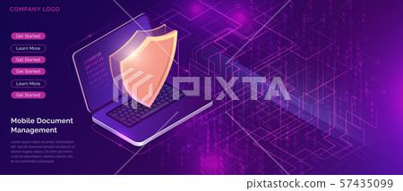 Data protection concept, online security guarantee - Stock Illustration ...