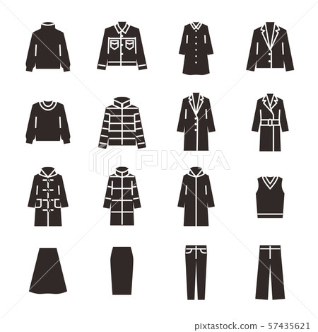 衣服時尚圖標集 57435621