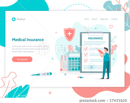 Medical insurance web banner Medical insurance web banner 57435820