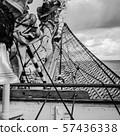 Ship's Bell  the old sailboat, close-up 57436338
