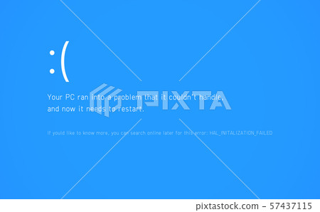Blue screen of death background. BSOD system error Blue screen of death background. BSOD system error 57437115