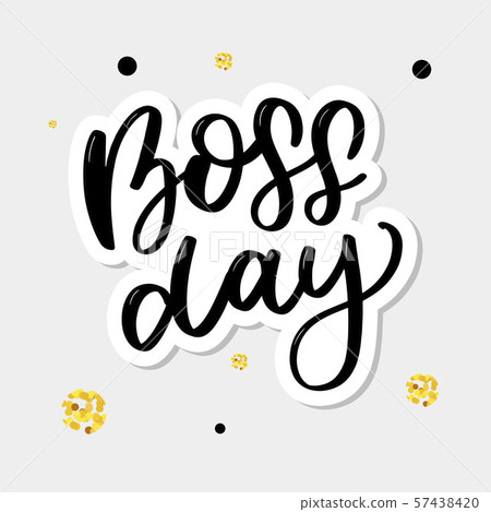boss day vintage lettering background vector calligraphy 57438420