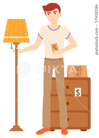 Second Selling of Goods, Furniture Sale Vector Second Selling of Goods, Furniture Sale Vector 57438594