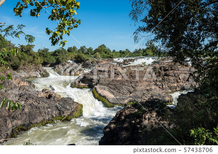 Somphamit Waterfalls or Liphi Waterfalls at Don Khone island in Laos 57438706