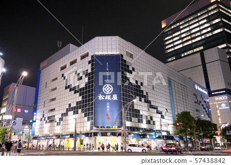Overlooking the intersection of Ueno Hirokoji in Tokyo cityscape in Japan (night view) 57438842
