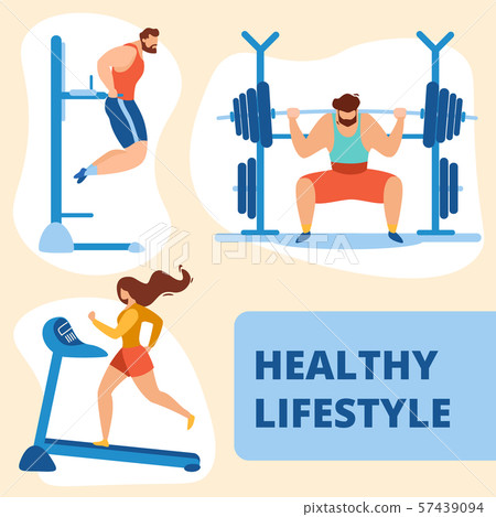 Athletics Sportsman and Sportswoman Training Gym Athletics Sportsman and Sportswoman Training Gym 57439094