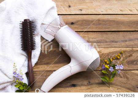 dryers ,terry cloth and comb health care for head and hairs of lifestyle woman dryers ,terry cloth and comb health care for head and hairs of lifestyle woman 57439126