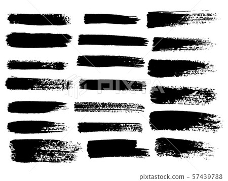 Painted grunge stripes set. Painted grunge stripes set. 57439788