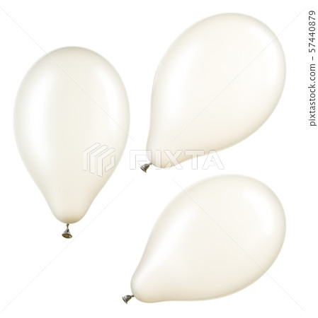 Set of white helium balloons, element of decorations 57440879