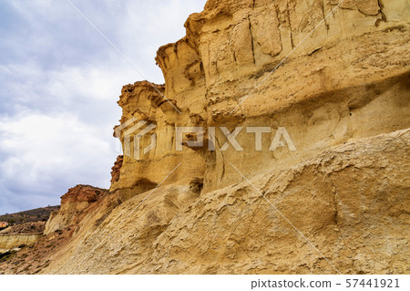 View of the Erosions of Bolnuevo, Las Gredas, Mazarron. Murcia, Spain 57441921