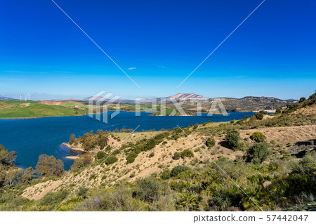 Lake Embalse del Guadalhorce, Ardales Reservoir, Malaga, Andalusia, Spain 57442047
