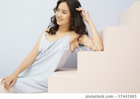 美容粉彩模特組合 美容粉彩模特組合 57443983