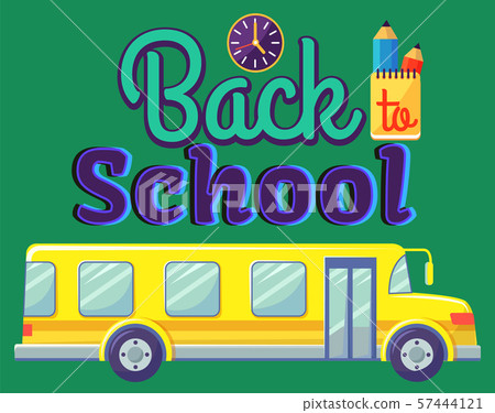 Back to School Bus for Kids Pupil Transportation 57444121