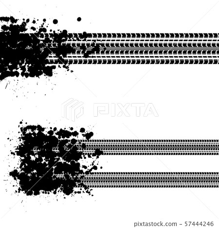 Ink blots grunge tire tracks 57444246
