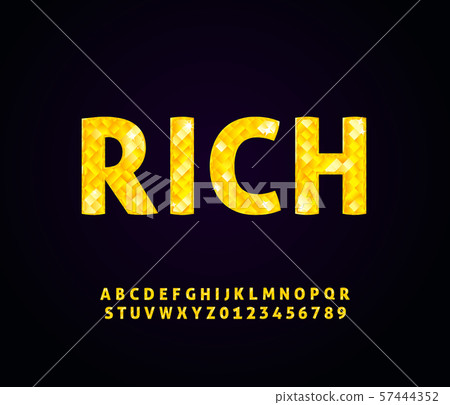 Diamond alphabet letters and numbars realistic vector illustration Diamond alphabet letters and numbars realistic vector illustration 57444352