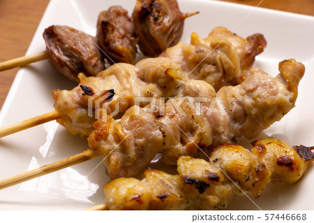 Assorted yakitori (salt grilled). 57446668