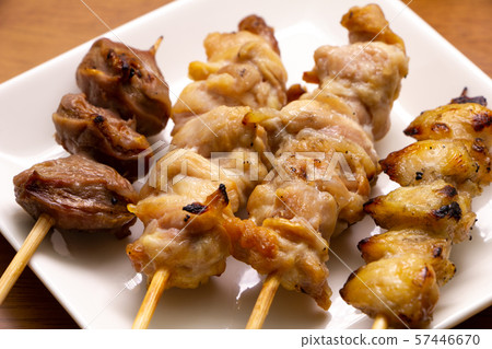 Assorted yakitori (salt grilled). 57446670