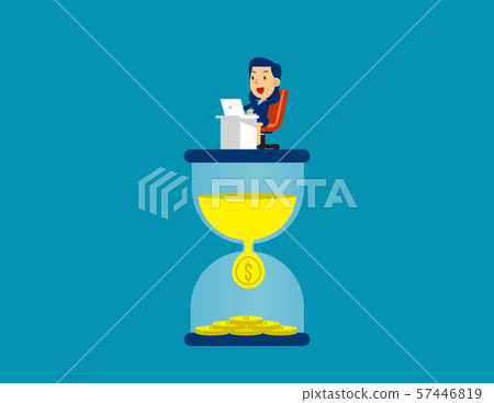 Businesswoman working. Concept business vector Businesswoman working. Concept business vector 57446819