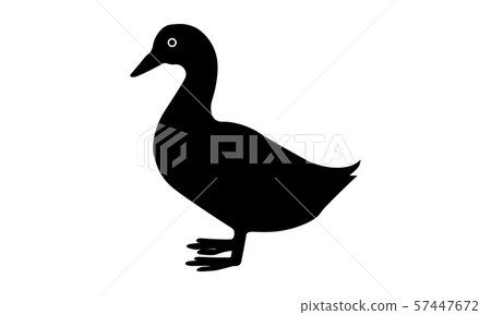 Duck icon silhouette vector illustration Duck icon silhouette vector illustration 57447672