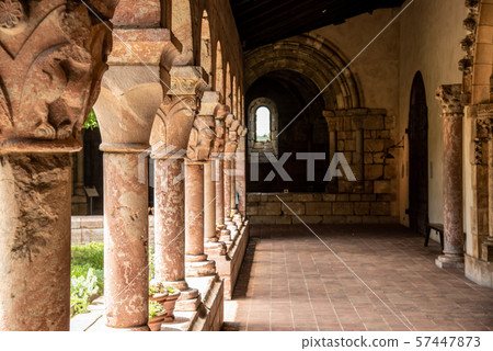 Cloister with areches and columns in NYC 57447873