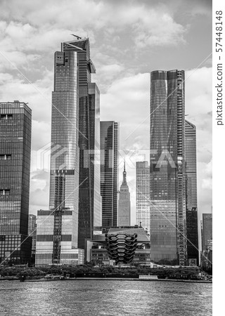 Hudson Yards from a boat in the Hudson River 57448148