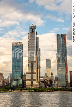 Hudson Yards from a boat in the Hudson River Hudson Yards from a boat in the Hudson River 57448150