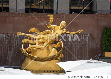 Golden Statue of Prometheus 57448197