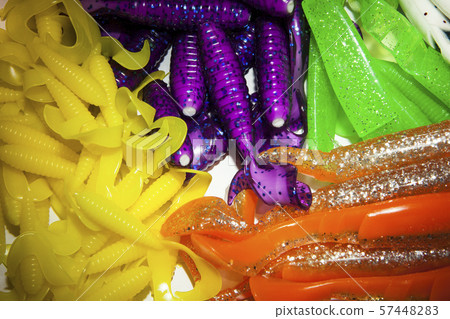 fishing silicon bait white background  57448283