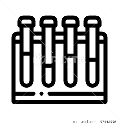 Glass Test Tubes On Tube Rack Biomaterial Vector Glass Test Tubes On Tube Rack Biomaterial Vector 57448556