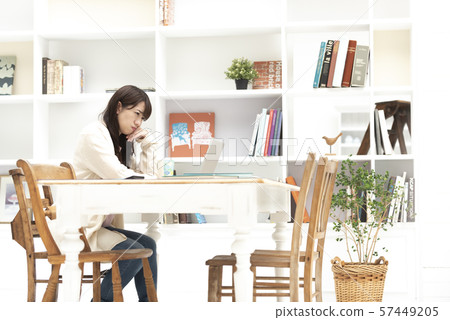 Home work, troubled, difficult expression, troubled lifestyle Home work, troubled, difficult expression, troubled lifestyle 57449205