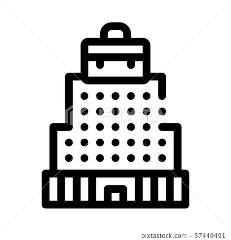 Building Skyscraper Business Center Vector Icon - Stock Illustration ...