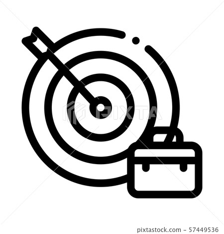 Arrow Hit Target And Case Job Hunting Vector Icon Arrow Hit Target And Case Job Hunting Vector Icon 57449536