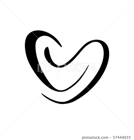 Vector heart sign. Icon on white background.... - Stock Illustration ...