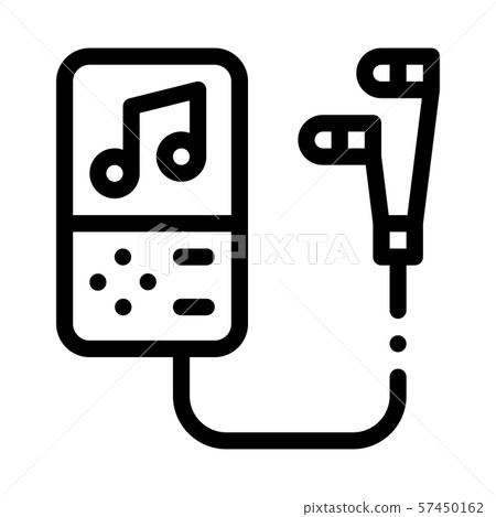 Portable Record Player With Headphones Vector Portable Record Player With Headphones Vector 57450162